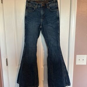 Wrangler Women's Dark Blue Wide Leg Jeans